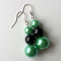 Zeleno-černé luxusní perly