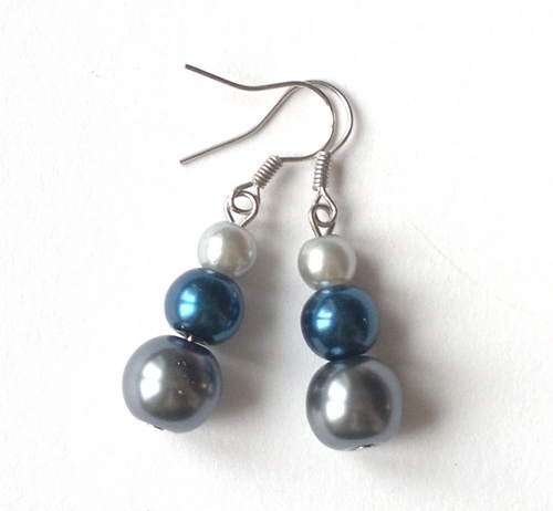 Modro -šedé luxusní perly