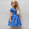 Modré šatičky pro Barbie