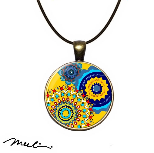 Boho Mandala - přívěsek na krk