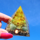 Orgonit pyramida 1 - Sluníčkový Citrín 5x5 cm