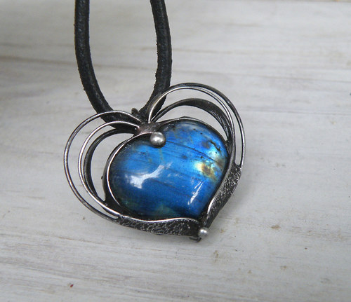 Srdce noci...(Labradorit) oboustranné