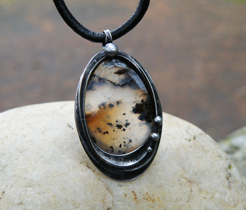 Obraz tajemné krajiny...(Dendritický Achát)