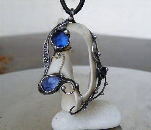 Kousek moře...(mušle, šperkové sklo) 