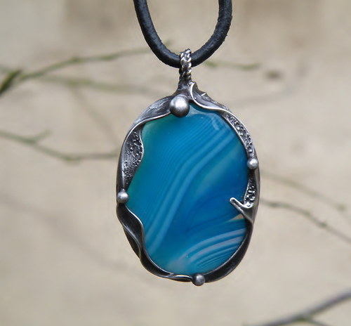 Modrá je prostě dobrá...( Achát) oboustranné