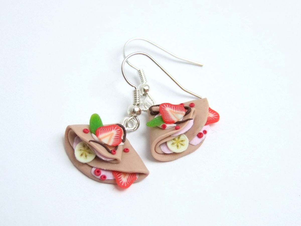 Palačinky fimo náušnice