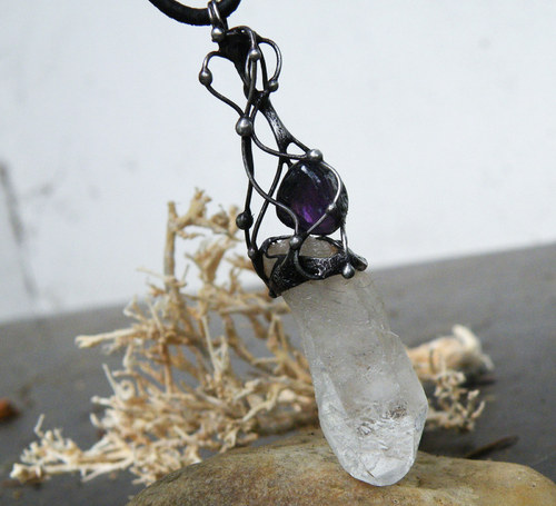 Elfský krystal...(Křišťál, Ametyst)