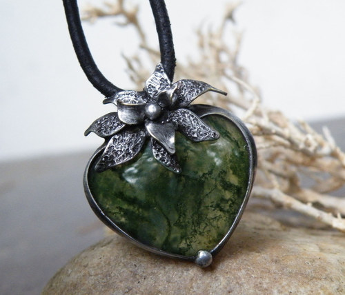 Lesní srdce...(Mechový Achát)