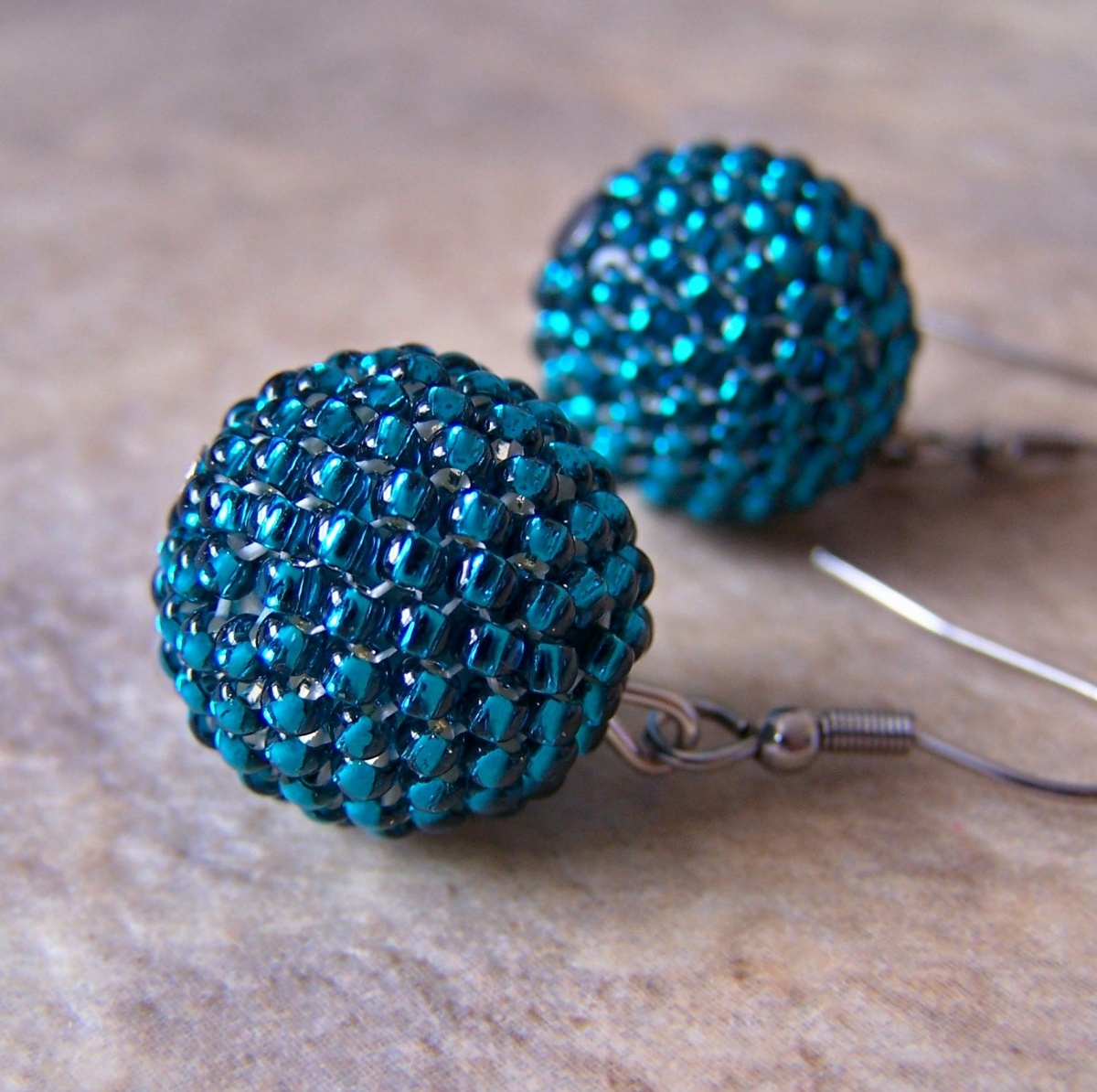 Náušnice "Silver-Lined Teal"