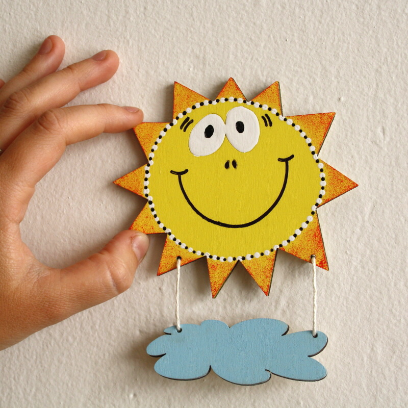 Sluníčková cedulka na dveře