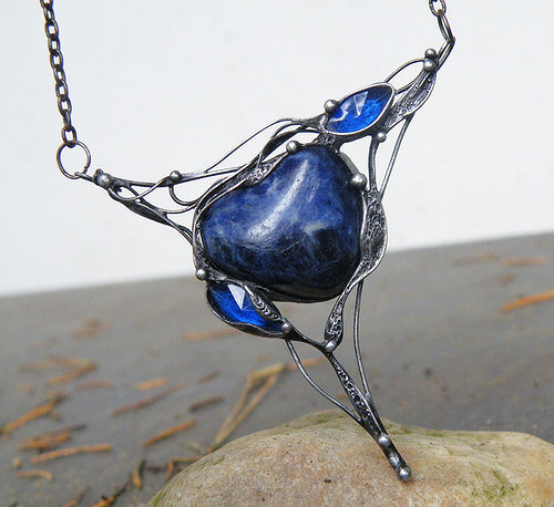 Tichá noc...(Sodalit, sklo) souprava