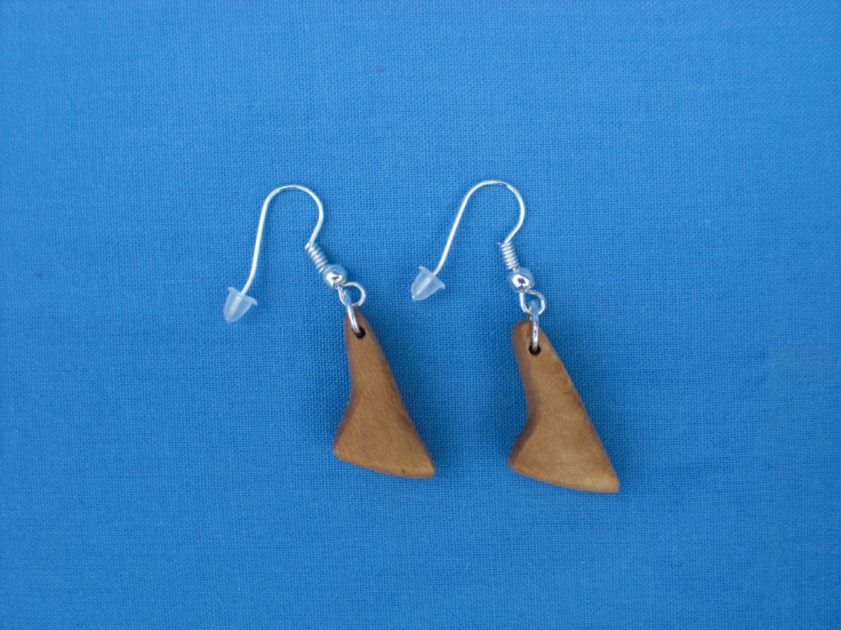 náušnice z jabloňového dřeva 4