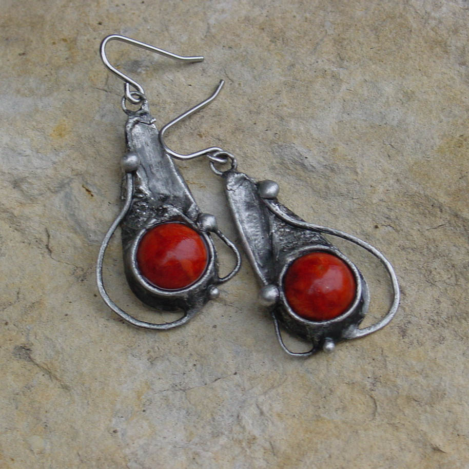 Náušnice s korálem