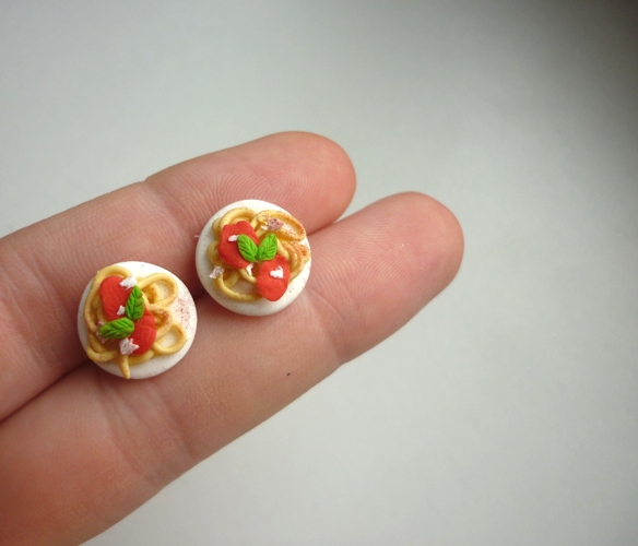 Náušnice fimo špagety