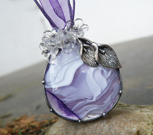 Fialková zahrada...(sklo) 