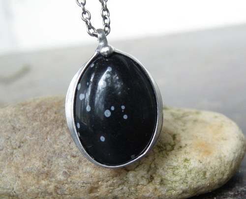 Amulet Vločkový Obsidián...