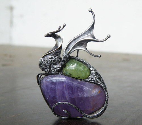 Walar...(Ametyst, Prehnit) šperk a dekorace 2v1