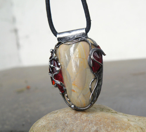 Slzy matky Země...(Jaspis, sklo) oboustranný