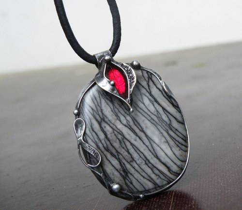 Čárový kód...(jaspis, sklo) oboustranný