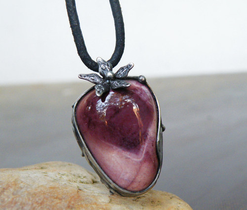 Vykvetla z červánků...(jaspis mokait) oboustranný