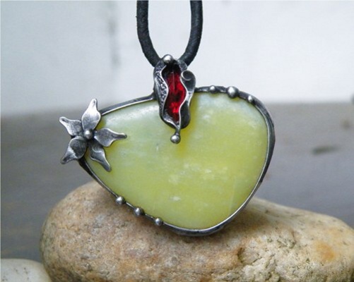 Letní...(serpentin, sklo)