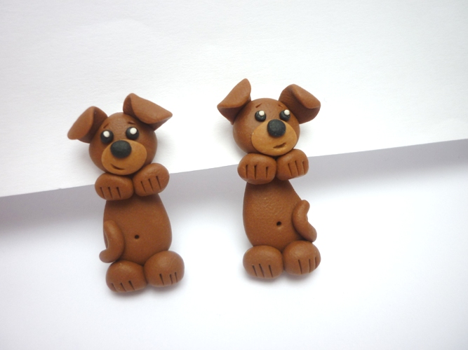 Pejci - fimo náušnice skrz ucho - 1pár