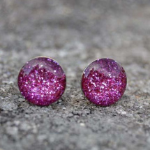 Růžovofialové třpytivé minipecky