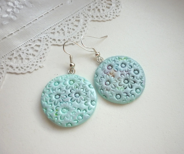 Fimo květinkové náušnice