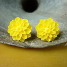 Žluté květinky - náušnice