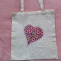 Plátěná taška "srdce"