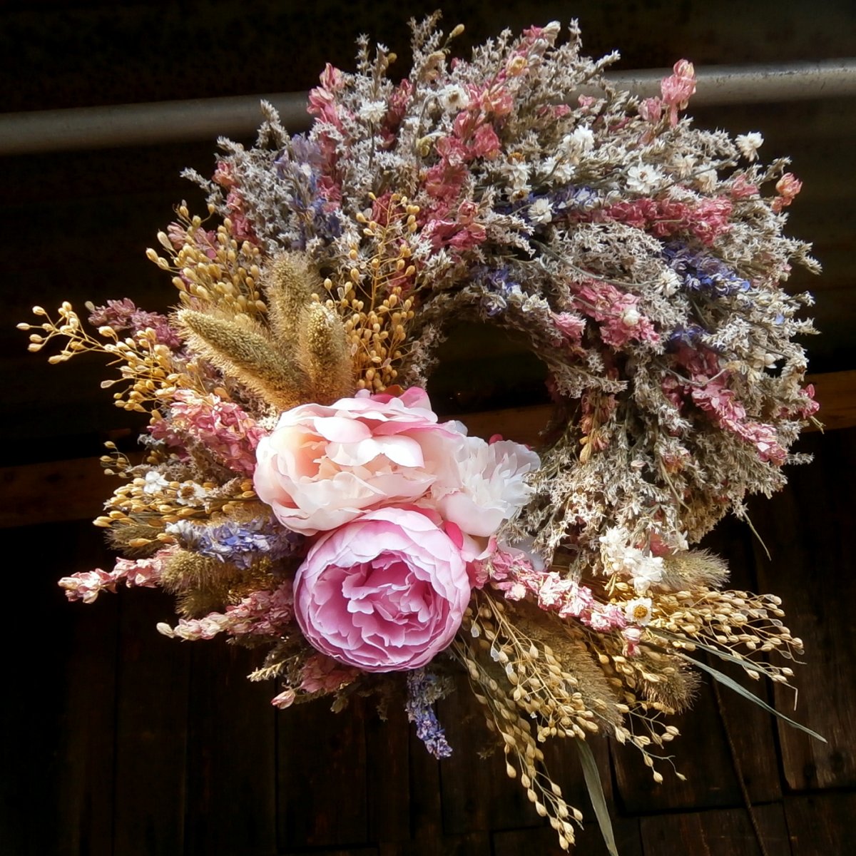 Věnec - Pivoňky v růžovém 3