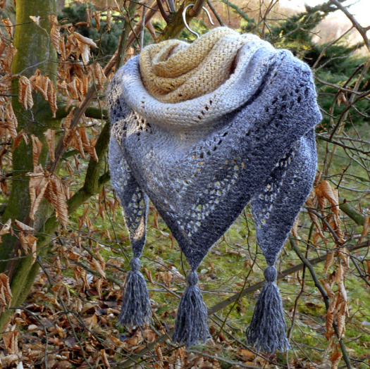 Háčkovaný šátek - nadčasová alpaca