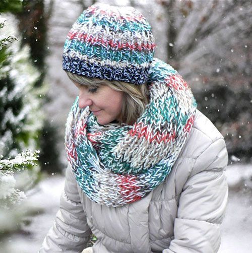 Teplá zimní čepice s angorou