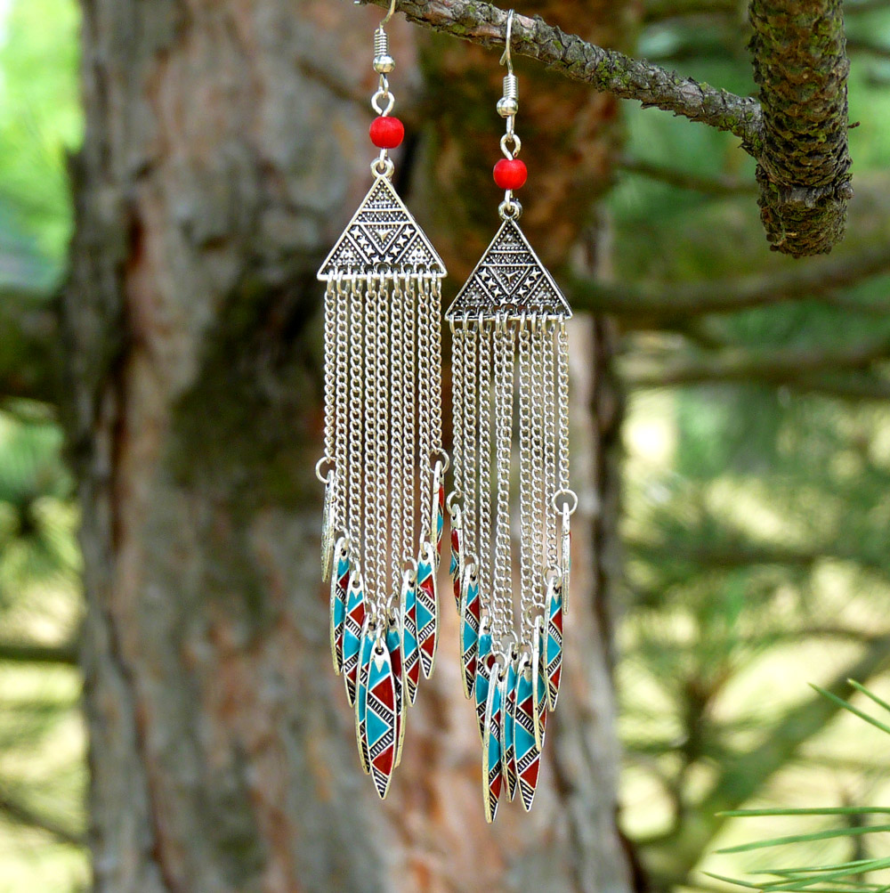 Dlouhé náušnice - Mexické ozvěny