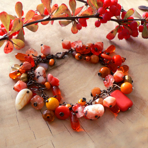 Náramek - cinkáček - babí léto