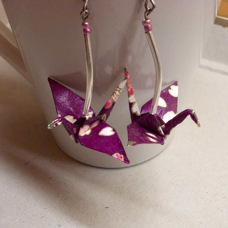 Květinová pohádka  - origami náušnice