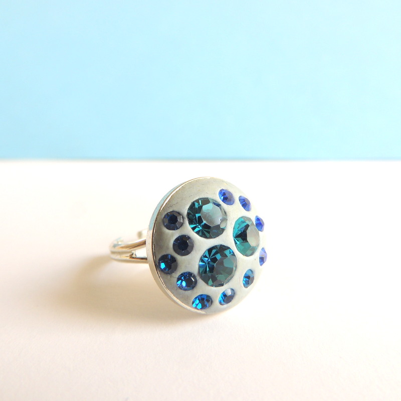 Prstýnek Blue crystal