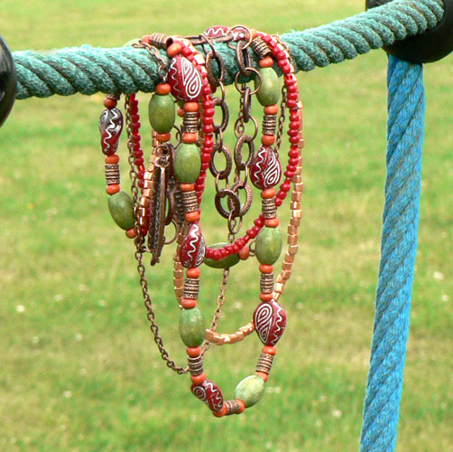 Indiánské léto (dlouhý náhrdelník)