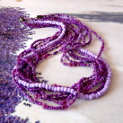 Víceřadý náhrdelník - violet