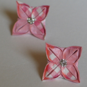 Červánky - origami náušnice