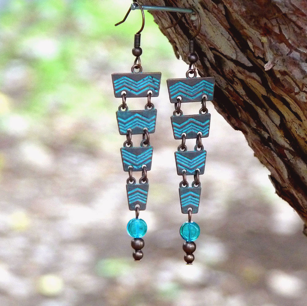 Náušnice - lesní pramínky