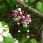 Květinová romance - růžové s bílými perličkami