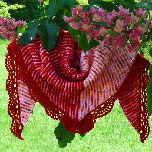 V barvě kvetoucího kaštanu (pletený šátek)