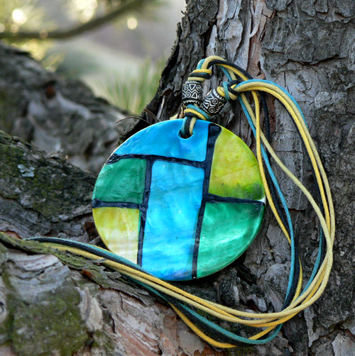 Mozaika do perleti vtisknutá