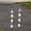 Náušnice - perly a třpyt (říční perly)