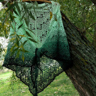 Deštný prales - háčkovaný šátek