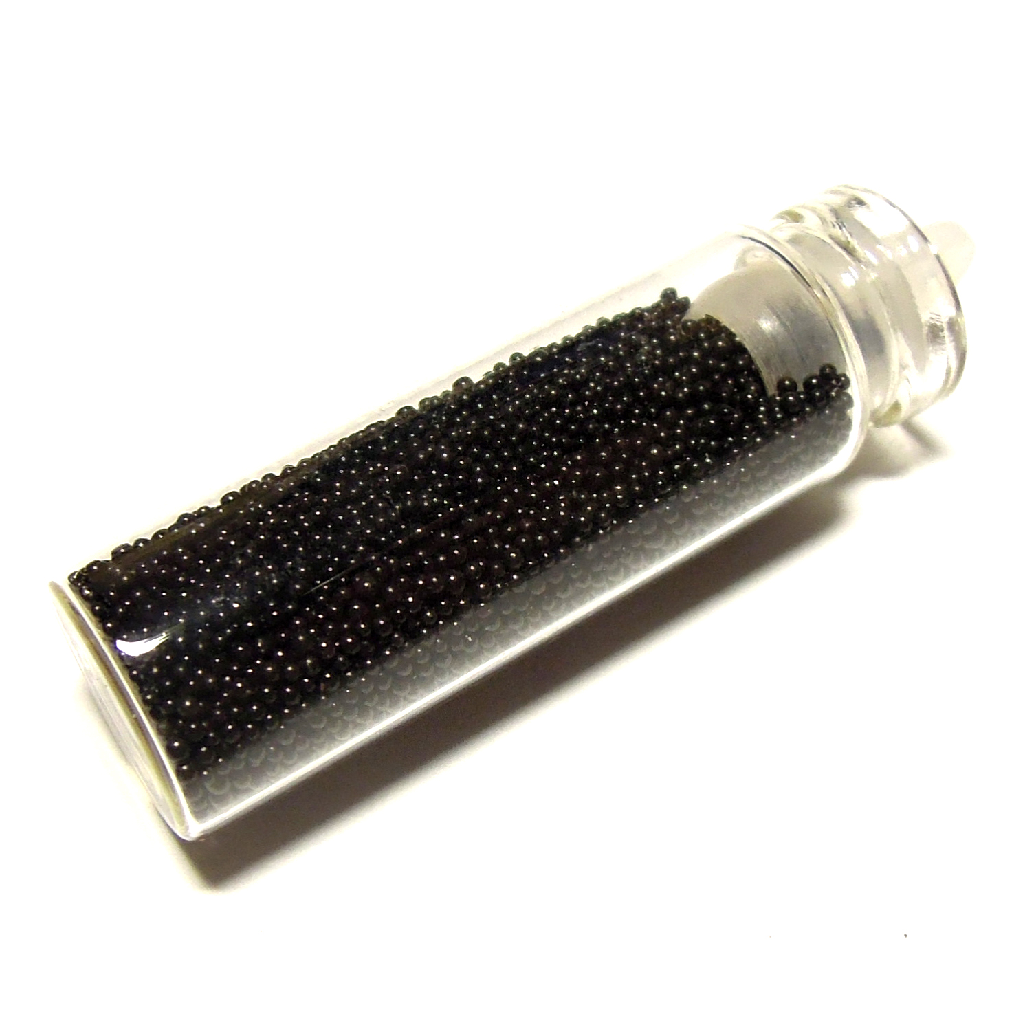 Glitry - malé skleněné kuličky - černá