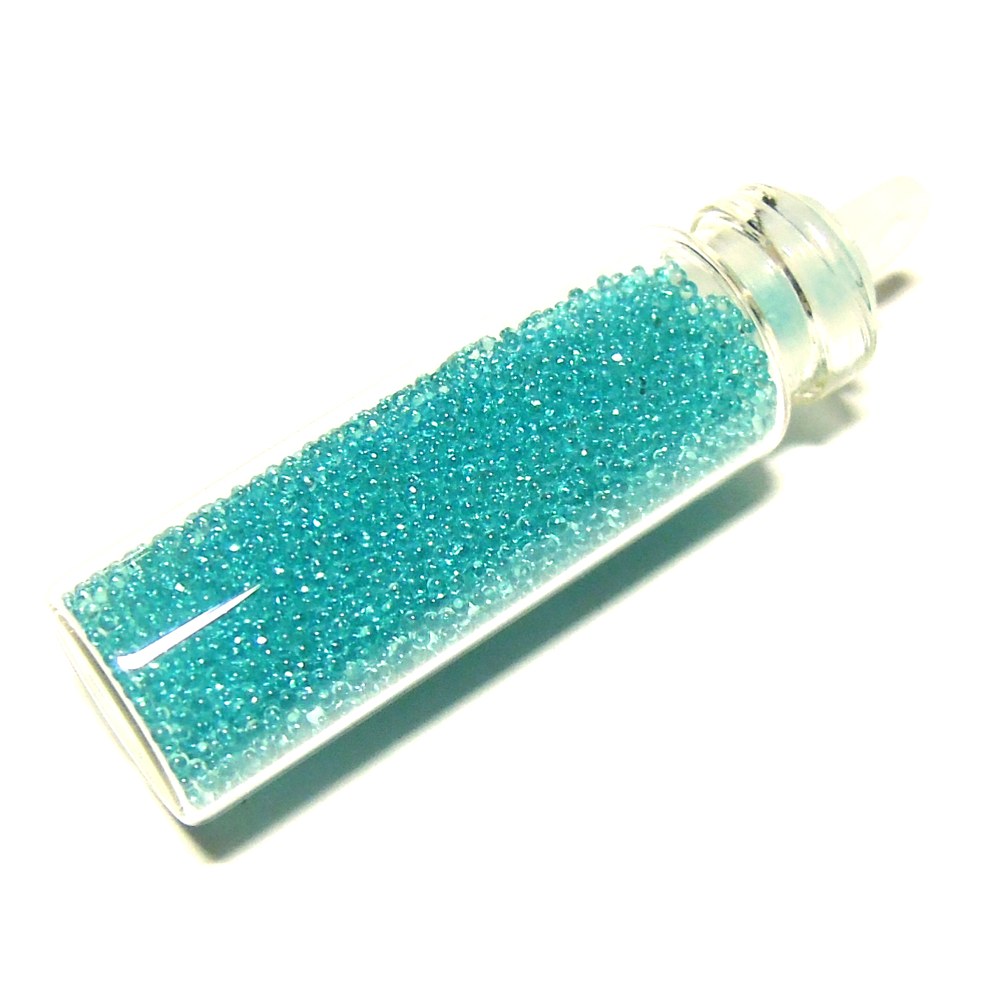 Glitry - malé skleněné kuličky - azur