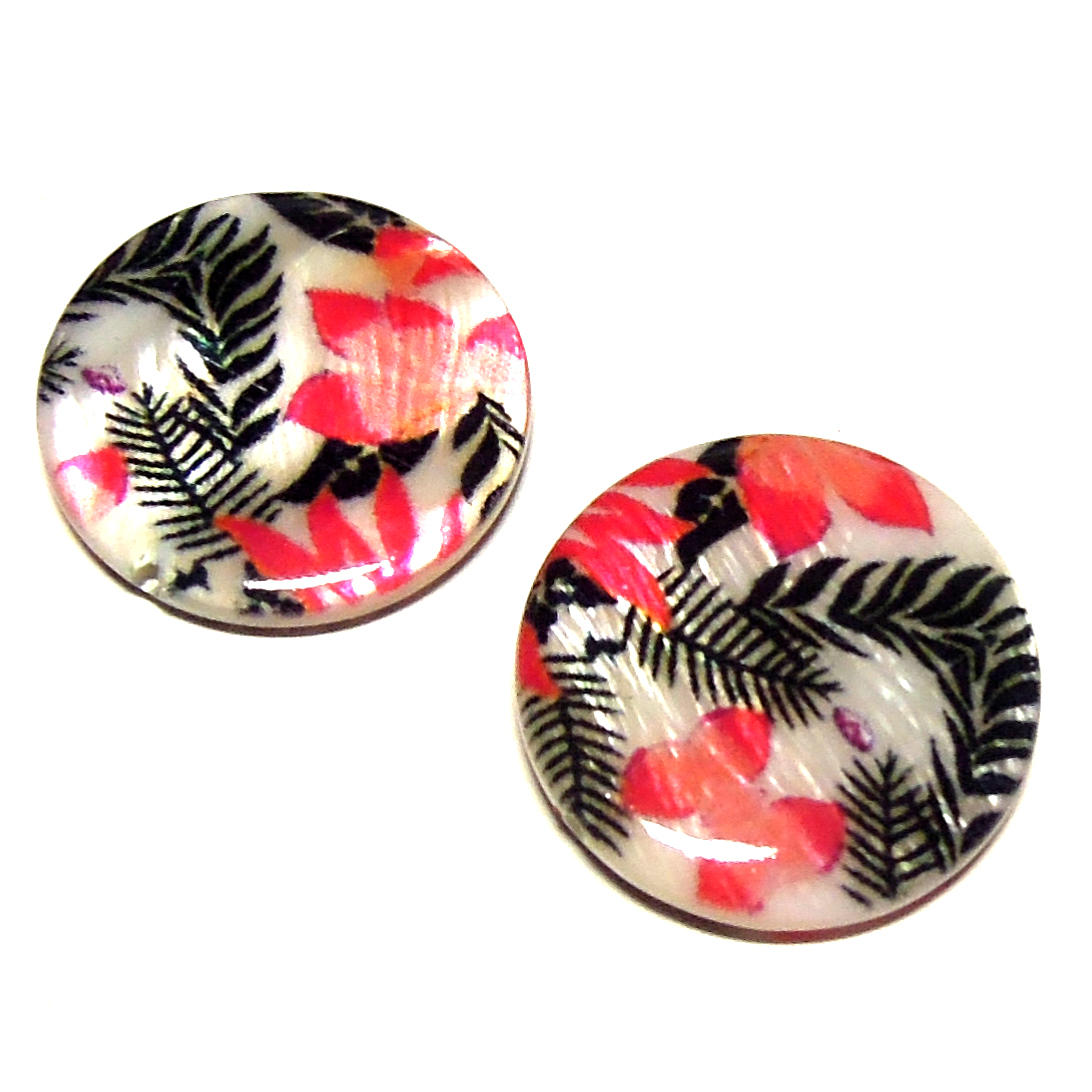 Malovaná perleť - 20 mm - 2 ks