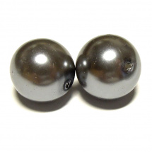 Perla vosková 12 mm - stříbrná - 5 ks